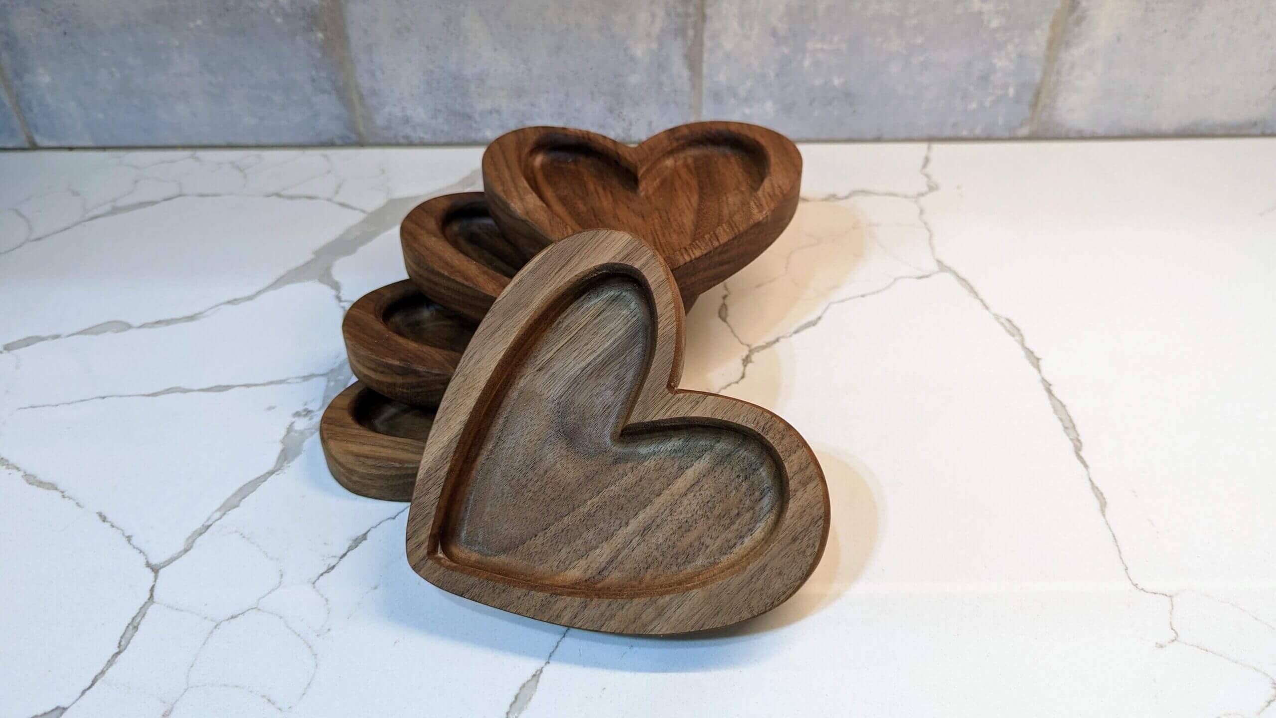 Wood Heart Tray - Catchall Tray