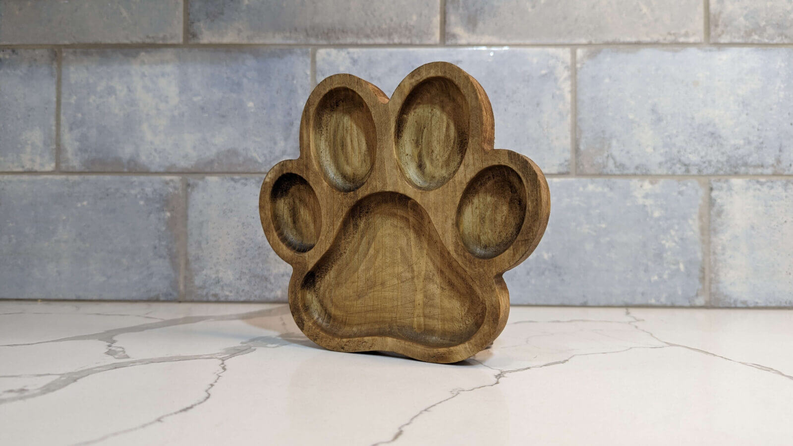 Paw Print Catch All Tray – Softwood